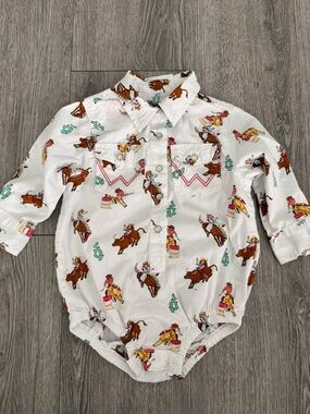 Wrangler Baby Cowboy Western Snap Bodysuit size 24 month